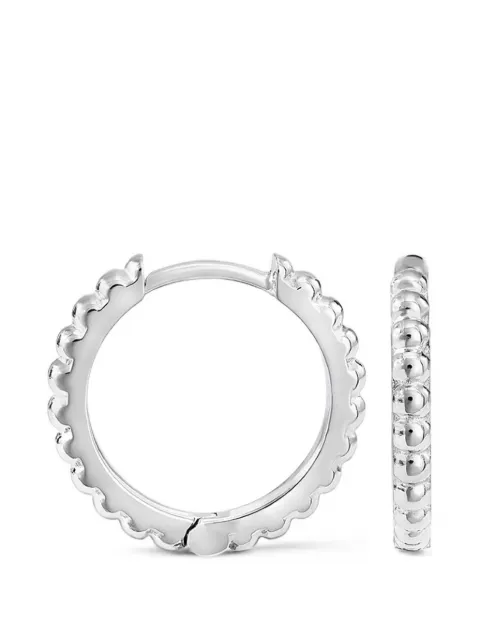 DOWER AND HALL Dotty huggie hoop earrings Silver HHE13
