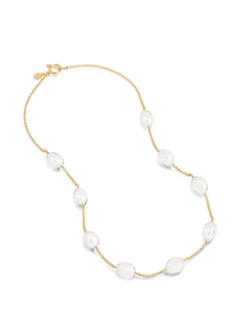 DOWER AND HALL baroque pearl chain necklace Gold LUBN21WP