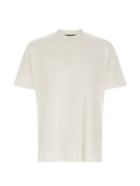 Brioni logo-embroidered raised-neck T-shirt Neutrals UJWI0LOE6019000