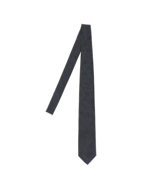 Brioni micro-geometric jacquard tie Blue O61D00OE4244048