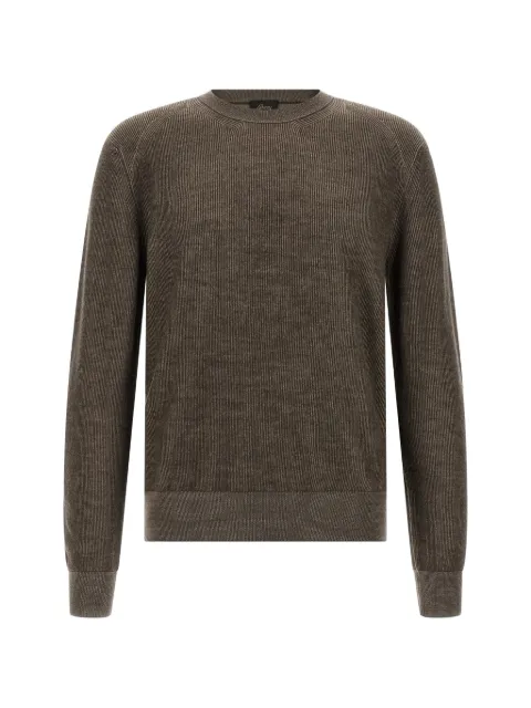Brioni vanisé-weave raglan-sleeve sweater Brown UMQ90LOCK122825