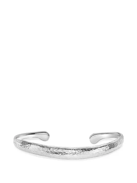DOWER AND HALL Curved Nomad cuff bracelet Silver DHCNCB