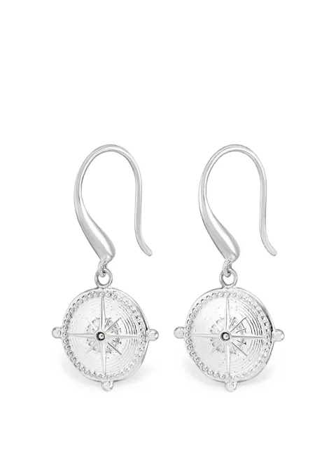 DOWER AND HALL True North Talisman drop earrings Silver SCE14