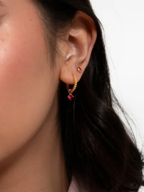 DOWER AND HALL ruby dewdrop stud earrings Gold TWE2RUBY