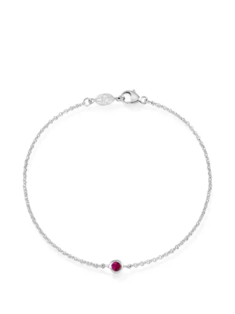 DOWER AND HALL Dewdrop ruby chain bracelet Silver TWB3RUBY