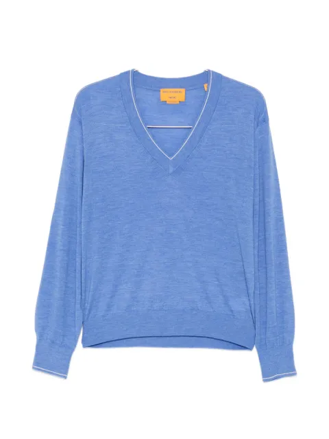 Guest In Residence tipping-detail V-neck sweater Neutrals W45834JF