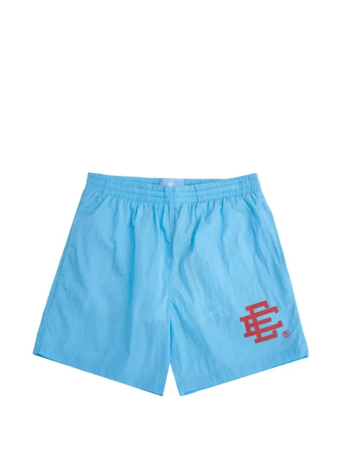 ERIC EMANUEL logo-print drawstring swim trunks Blue EETRUNKLBLUORG