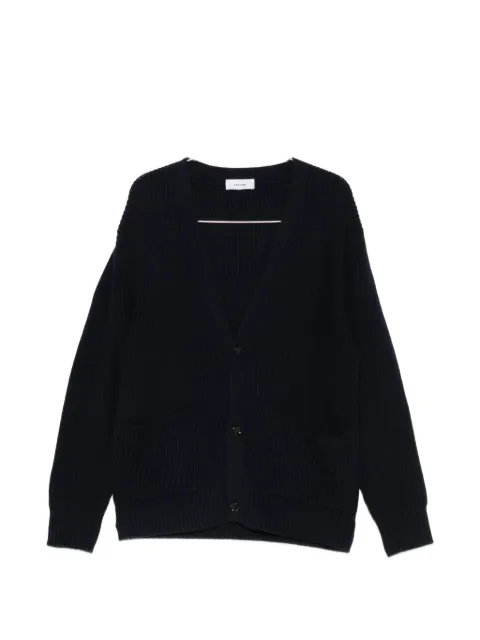 Lardini ribbed-knit V-neck cardigan Blue ACLMML470AC67036