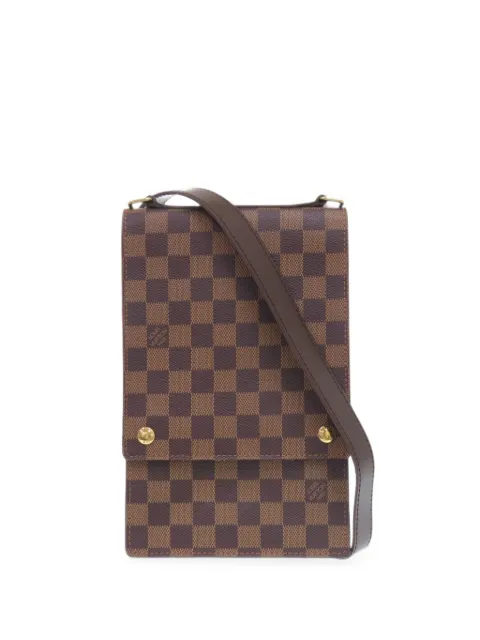 Louis Vuitton Pre-Owned 2001 Damier Ebene Portobello crossbody bag Brown 976UW61TSN3YIQ5O