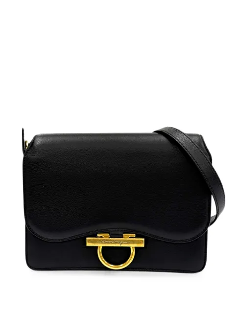 Ferragamo Pre-Owned 2010-2026 Leather Gancini Joanne crossbody bag Black KVFP6F1RT31H7GKU