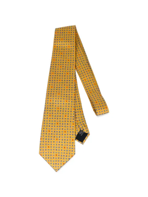 CHANEL Pre-Owned 1990-2000s CC logo-print tie Yellow 168098
