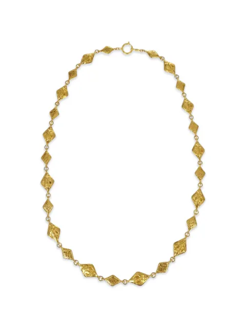 CHANEL Pre-Owned rhombus-shaped chain necklace Gold 179326