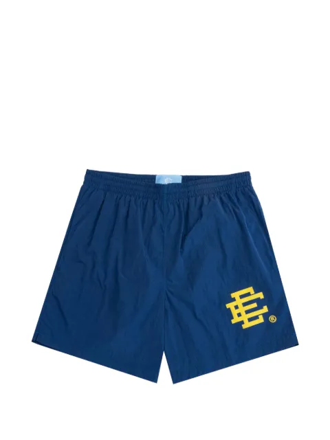 ERIC EMANUEL EE logo-print drawstring swim shorts Blue EETRUNKNVYGLD
