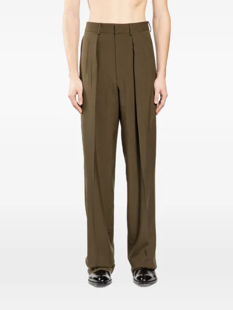TOM FORD double-pleat wool trousers Green PLMD01WHS23