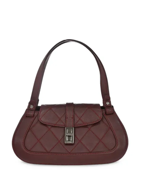 CHANEL Pre-Owned 2005-2006 Mademoiselle lock quilted tote bag Red 188841
