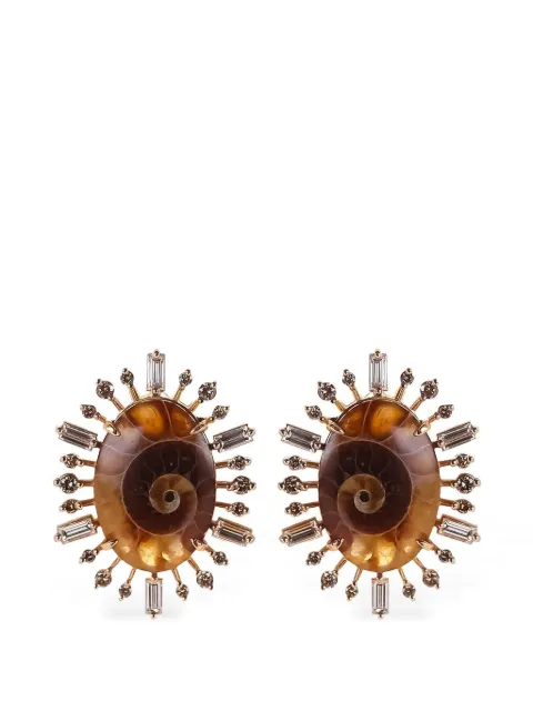 Parulina embellished spiral earrings Gold E288