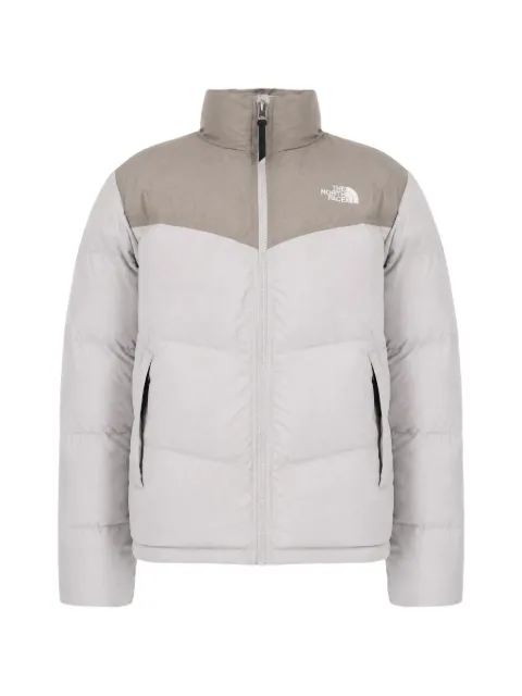 The North Face logo-embroidered quilted jacket Grey NF0A853IP481
