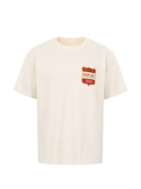 RHUDE logo-print cotton T-shirt Neutrals RHPF26TT01012