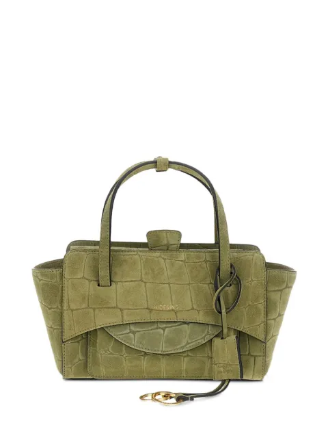 HIDESINS S Flap croc-effect tote bag Green FL13SCOLV