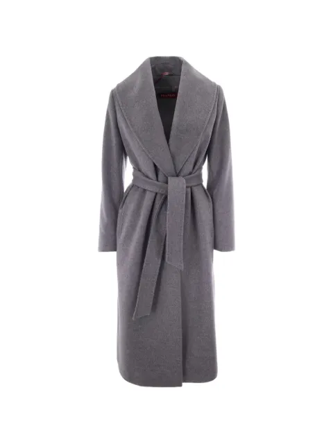 Max Mara belted shawl-collar coat Grey 2626016202600