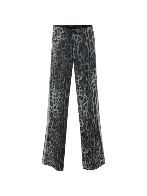Aniye By Jodie leopard-print lace-trim track pants Grey 181064