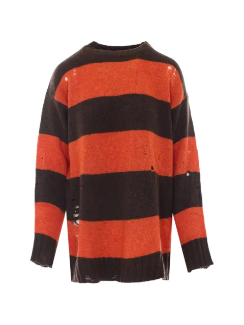 Aniye By Lilith distressed-knit sweater Orange 18149502554