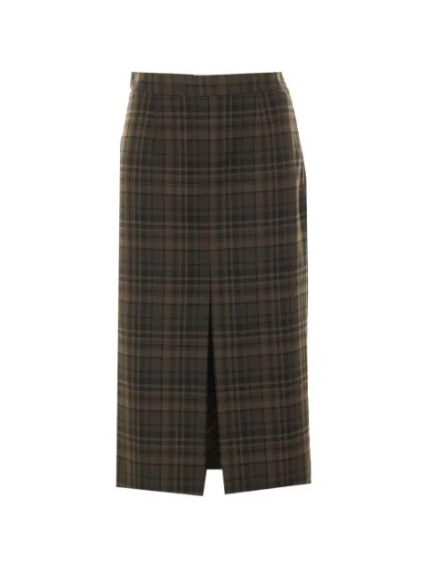 Aniye By Noa check midi skirt Brown 181071