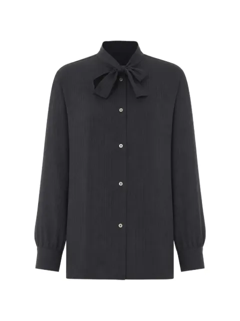 A.P.C. tie colar striped shirt Blue VIAMLF13475