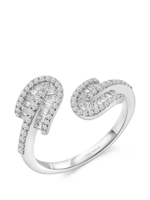 U LOS ANGELES diamond U Duo twist ring Silver 186451