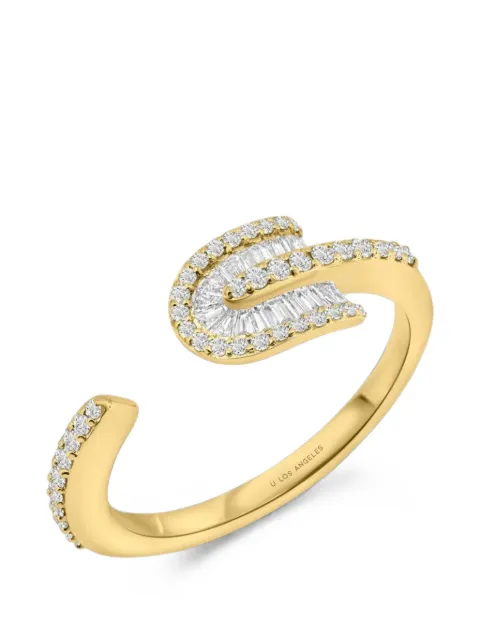 U LOS ANGELES U Solo diamond open ring Gold 186436