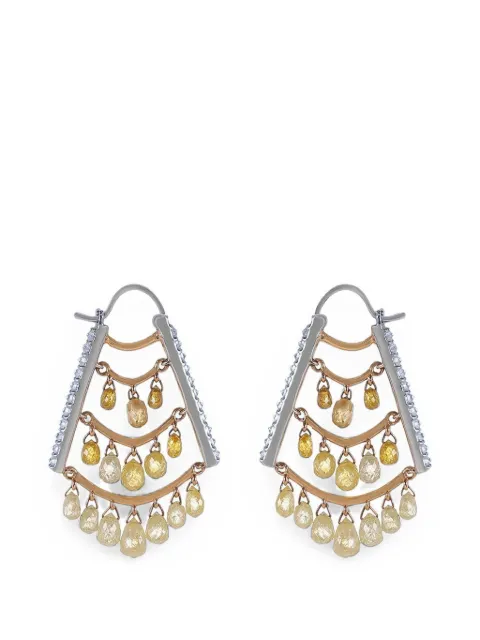 Parulina diamond chevron earrings Silver E276