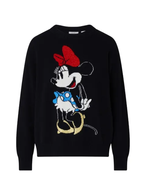 LIU JO Mrs Mouse wool jacquard sweater Black WF6455MS009