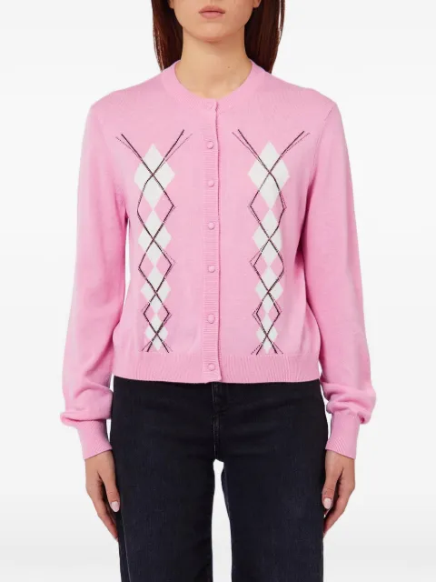 LIU JO argyle-pattern cardigan Pink WF6288MA16R