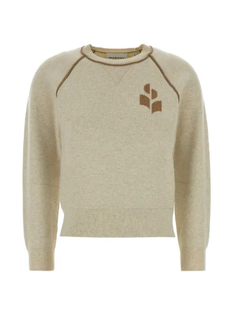 MARANT ÉTOILE Loriby logo-patch sweater Neutrals PU0856FAD1L11E