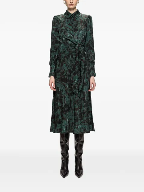NISSA viscose-blend midi dress Green RZ16848