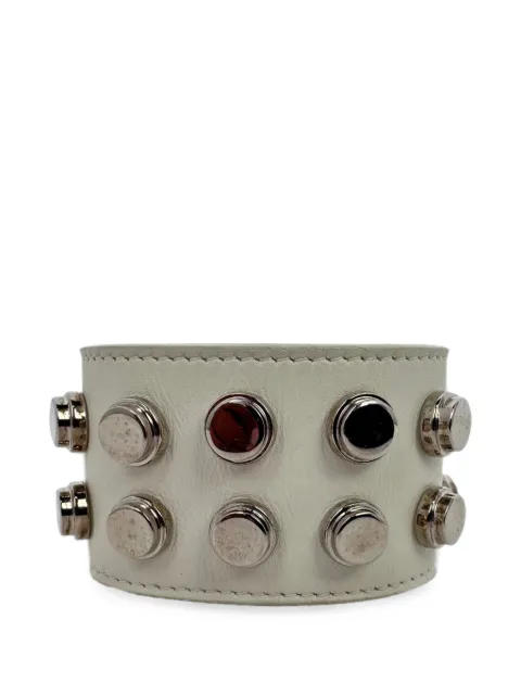 Saint Laurent Pre-Owned studded wrap bracelet Neutrals RFCPUGBJE785665W