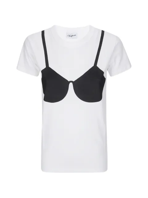 Vaquera bra-print T-shirt White VAQ12T001