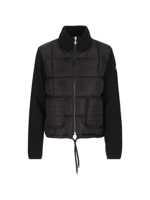 Moncler quilted-panel high-neck cardigan Black L20939B00067M1131