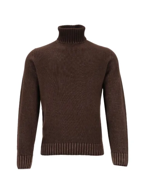 Al Duca D’Aosta 1902 roll-neck ribbed-trim sweater Brown HI240D