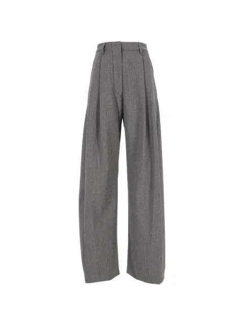 THELATEST pleated wide-leg trousers Grey TLWE3111W0206ABTP