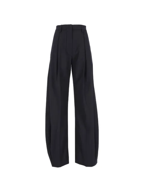 THELATEST Billie pleated wide-leg trousers Blue TLWE3111W0206ABTP