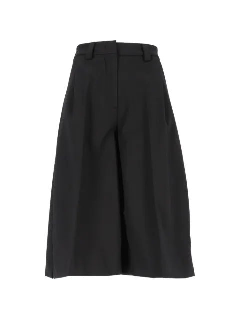 THELATEST E-Dakota pleated wide-leg trousers Black TLWE3120W0206ABTP