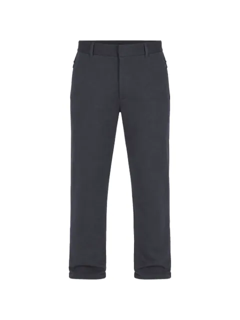 Armani Exchange jersey-texture straight-leg trousers Blue XM001302AF1