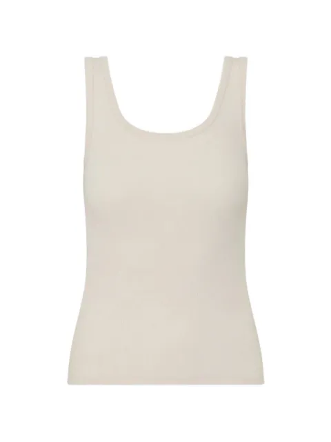 PATRICK ASSARAF scoop-neck ribbed tank top Neutrals W954C08B149