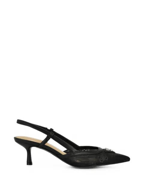GUESS USA logo-print pointed-toe heeled pumps Black GWYANNO
