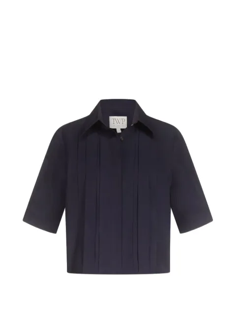 TWP pleated short-sleeve shirt Blue 55563W602