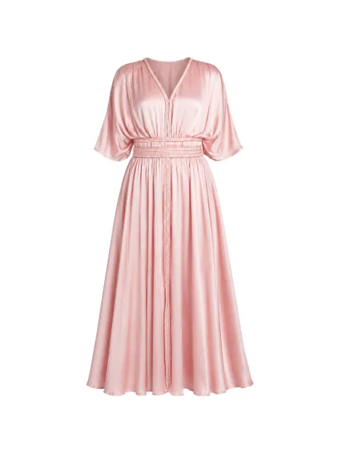 GUESS USA Lucie braided-trim maxi dress Pink W5PK1OWHHF0
