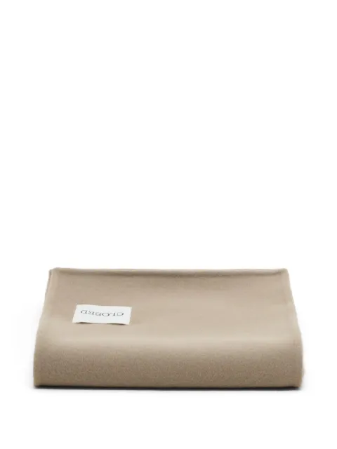 Closed logo-patch scarf Neutrals C9085765U22