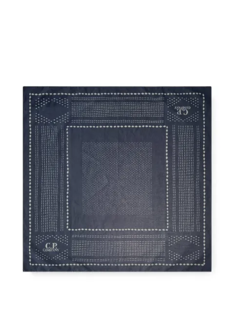 C.P. Company printed muslin logo bandana Blue 20CMAC280A110349P888
