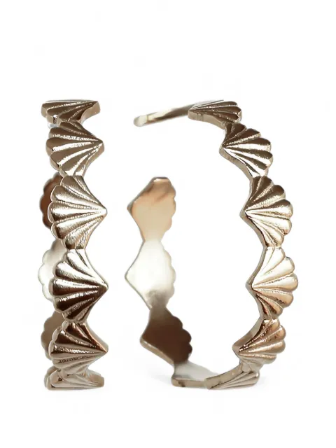 ROSIE KENT scallop large-hoop earrings Silver SCALLOPLARGEHOOPEARRINGSSILVER